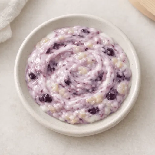 Joghurt, Heidelbeere und Haferflocken