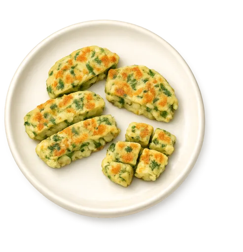 Panqueques de manzana y espinaca