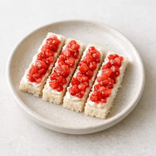 Pan, Queso crema y Fresa / frutilla