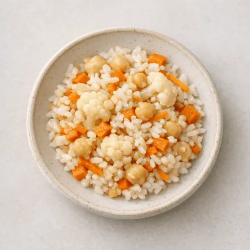 Chickpea, Rice, Carrot and Cauliflower