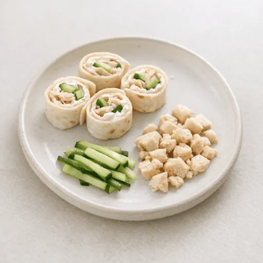 Chicken, Tortilla, Cucumber and Cream cheese