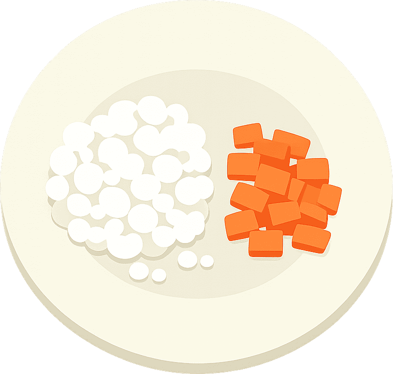 Cottage cheese and Carrot