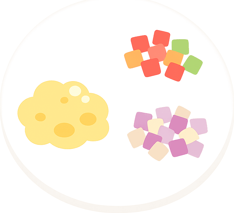 Egg, Bell pepper and Onion