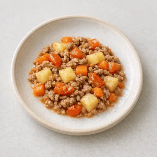 Beef, Potato, Carrot and Tomato