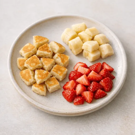 Pancake, Banana and Strawberry