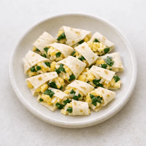 Tortilla, Ei, Käse und Spinat