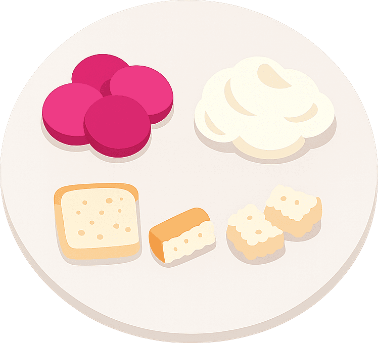 Beet, Cream cheese and Bread