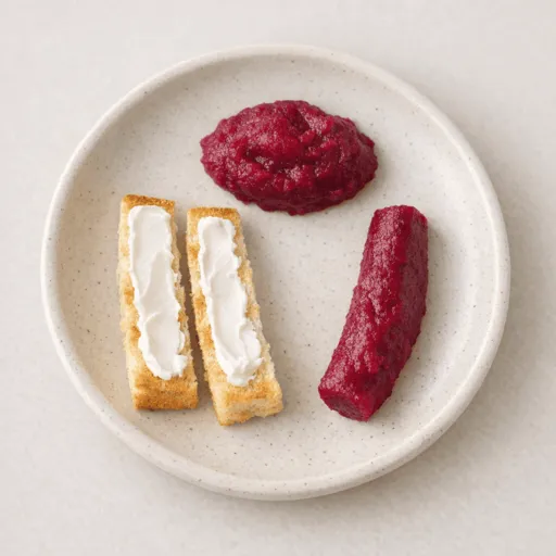 Beet, Cream cheese and Bread
