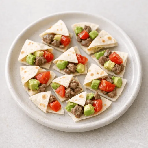 Tortilla, Beef, Avocado and Tomato