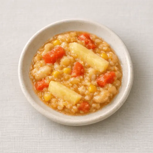Beans, Tomato, Sweet corn and Potato