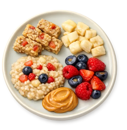 Barritas de avena y fruta