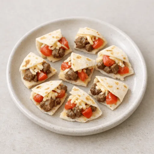 Beef, Tortilla, Tomato and Cheese