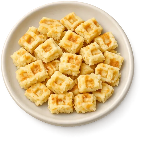 Waffle de papa y pollo