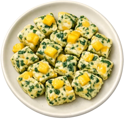 Mango-Spinat-Küchlein