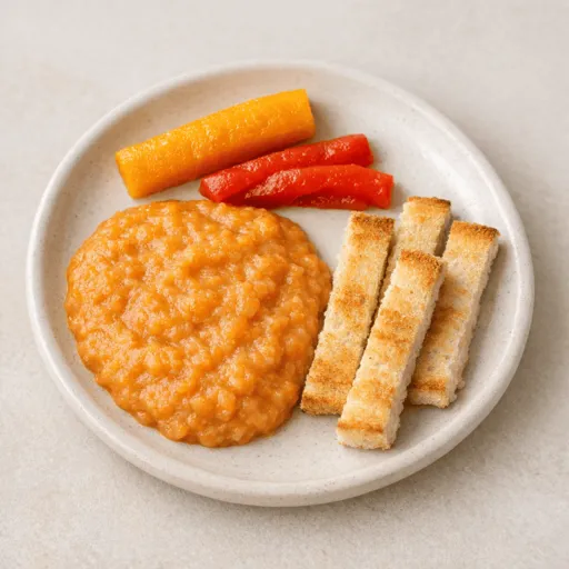 Red lentils, Butternut squash, Bell pepper and Bread