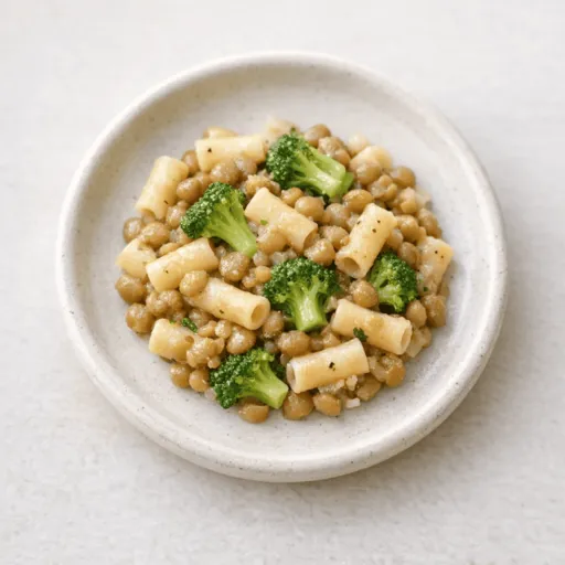 Lentejas, Brócoli y Pasta