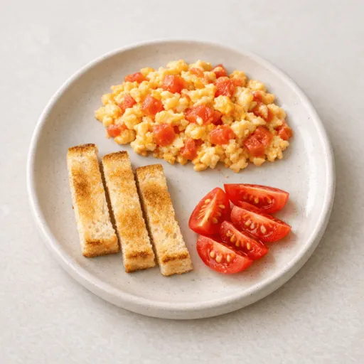 Ei, Brot und Tomate