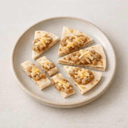 Käse, Tortilla und Bohnen