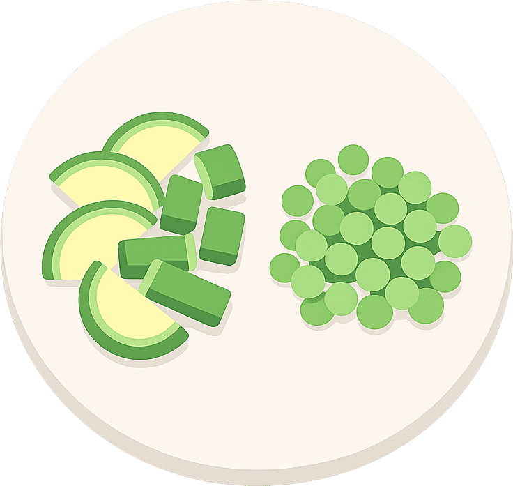 Zucchini and Peas