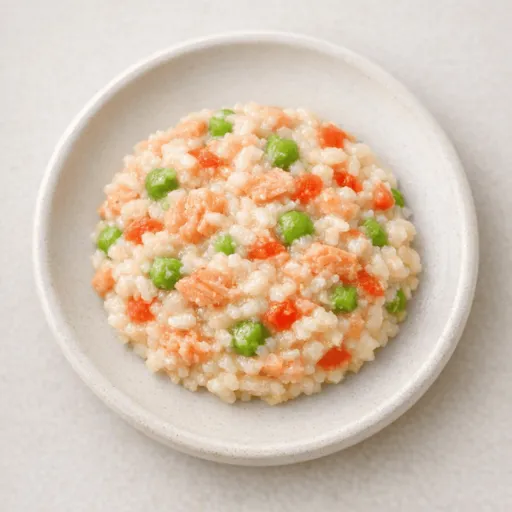 Salmón, Arroz, Arvejas y Pimiento