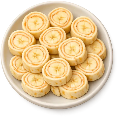 Rotolino di crêpe alla banana