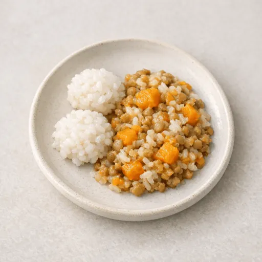 Lentejas, Calabaza / zapallo y Arroz