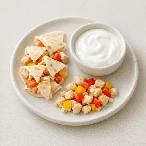 Pollo, Pimiento, Tortilla y Yogur