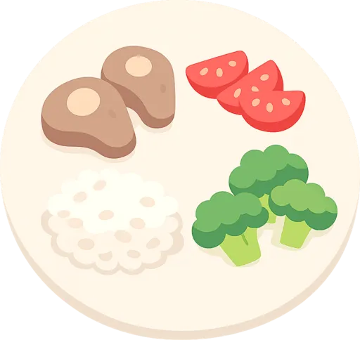Lamb, Tomato, Rice and Broccoli