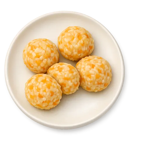 Bolitas de avena y zanahoria