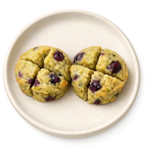 Avocado and Blueberry Muffins