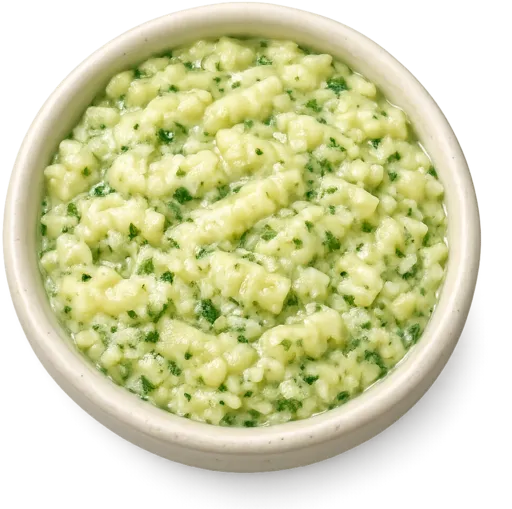 Cremige grüne Nudeln