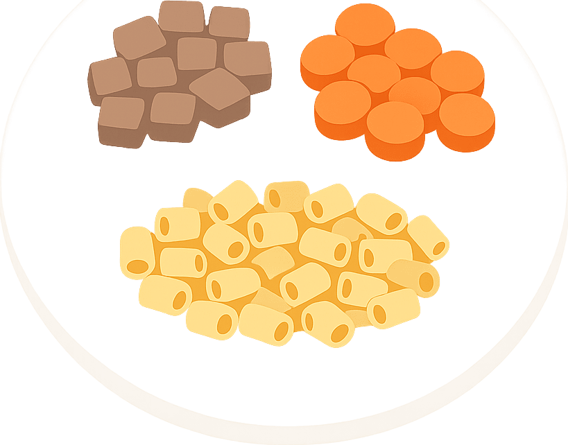 Beef, Carrot and Pasta